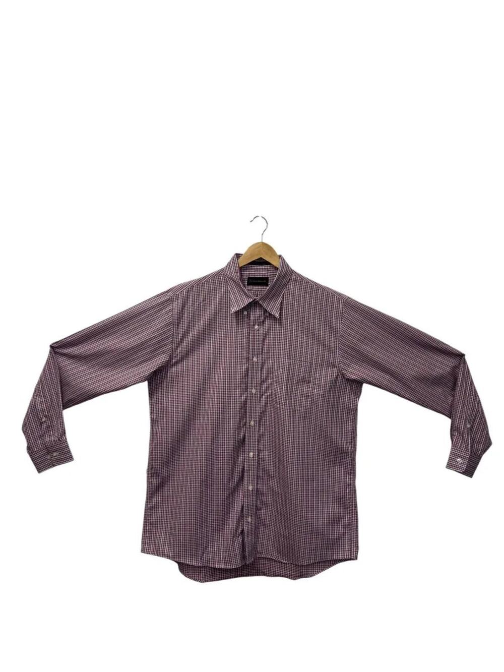Allen Edmonds Red Blue & White Micro-Check Button-Down Shirt